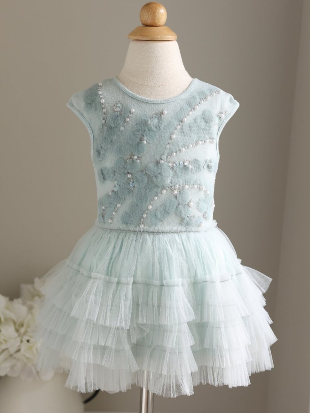 Tutu Du Monde Bebé Tutu Dress Sea Glass Green 12-18 Months Party Portrait RARE